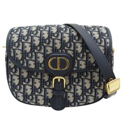 DIOR Oblique Bobby Shoulder Bag Canvas Blue