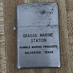 Galveston Texas Vintage Grass Marine Station Lighter