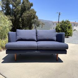 Miller 56" Upholstered Loveseat by Sofacompany Blue Fabric 