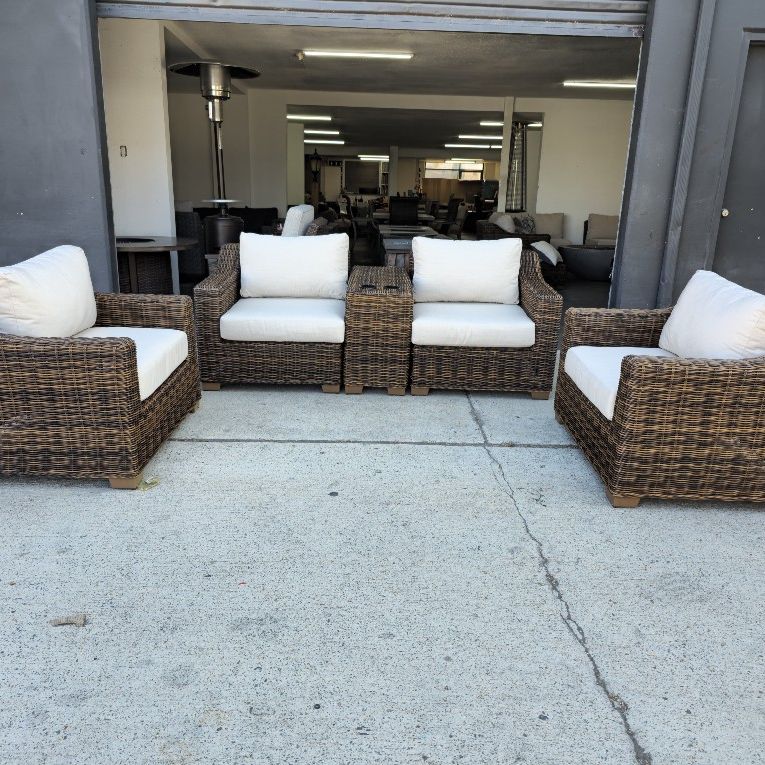 New Outdoor Patio Wicker Furniture Rounded Hdpe Modular Set