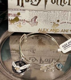 Vintage, NWT, Alex and Ani Harry Potter Owl Charm Bangle Bracelet