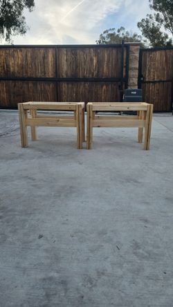 2-bucket natural wood cedar rectangle elevated garden raised bed frame