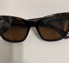Maui Jim HIWAHIWA CAT EYE SHINY DARK HAVANA FRAME HCL BRONZE LENS