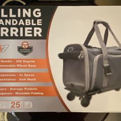 Rolling Expandable Dog Carrier