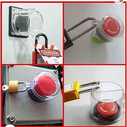 OMGTMD Lockout Tagout Kit Circuit Breaker Lockout Device,Ball Valve Lockout,Lockout Steel Cable,Lock