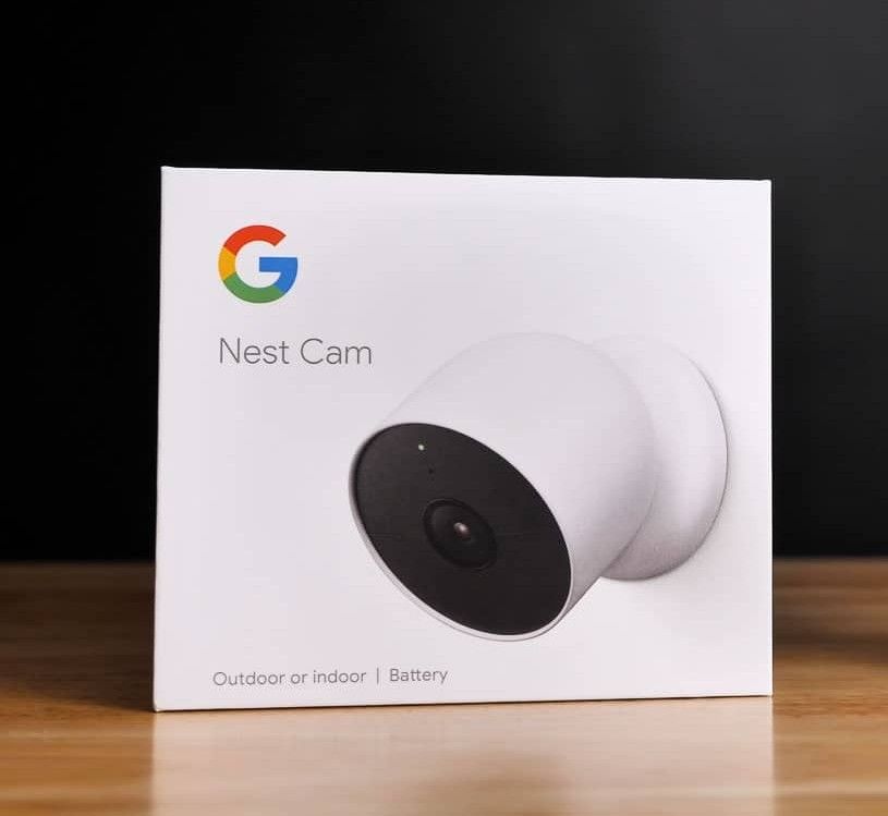 Google - Nest Cam Indoor/Outdoor Wire Free Security Camera - Snow