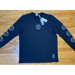ADIDAS ORIGINALS TREFOIL Black LONG SLEEVE SHIRT~ men’s new sz XL new! 