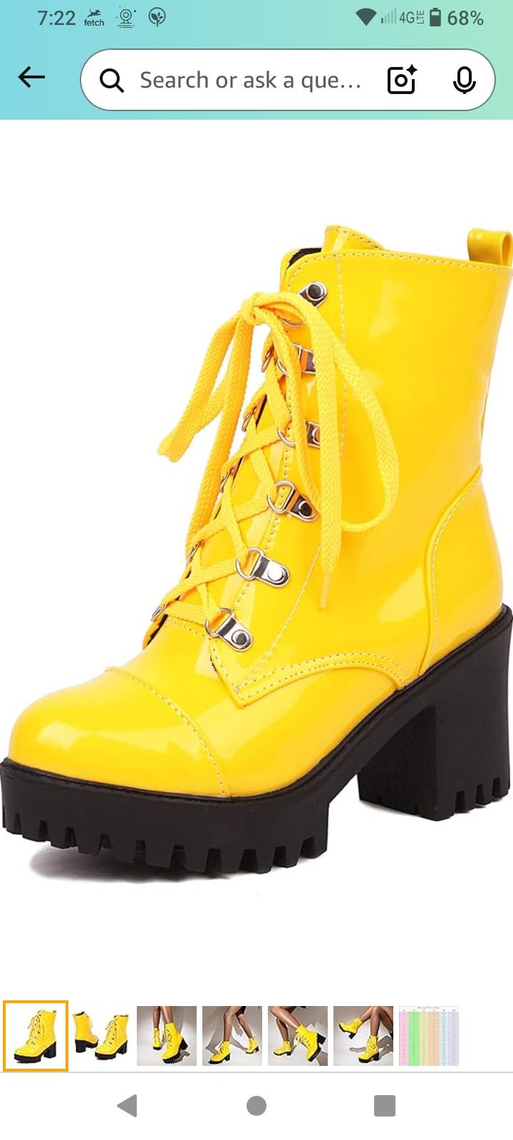 Yellow Military Boots