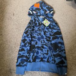 Blue bathing ape jacket full zip