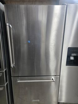 kitchen aid stainless steel fridge 33w