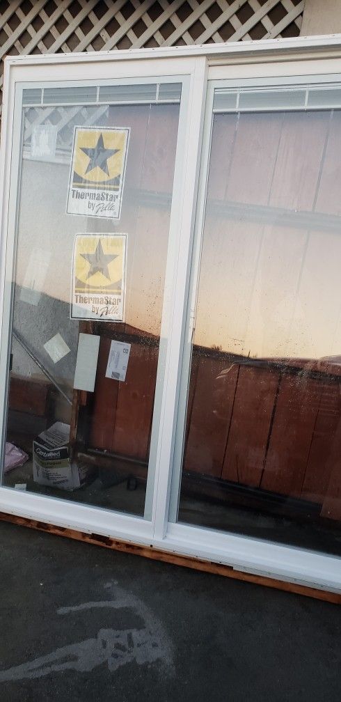 New Construction Sliding Patio Door 72x80 Right Hand Mini Blinds For High Altitud (Mountain)