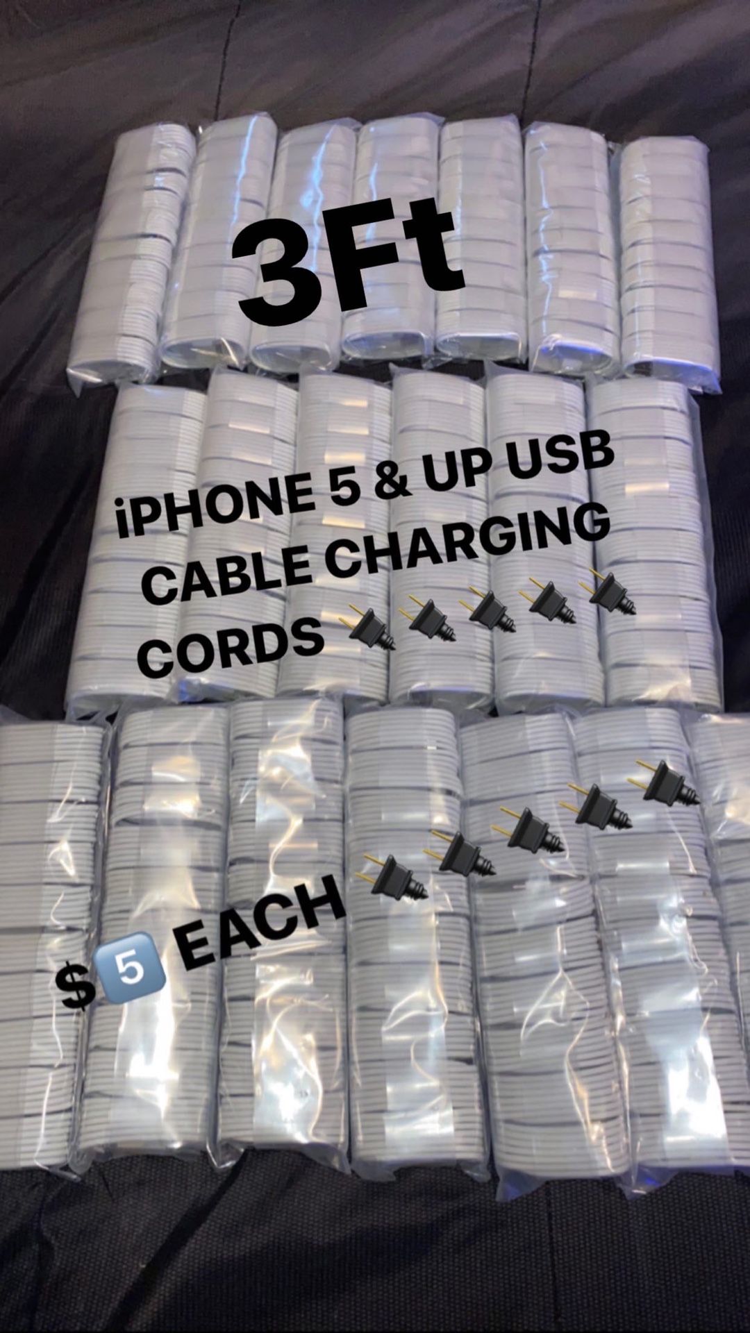 iPhone 5 & up cable charging cords