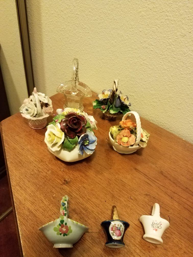 Collectable Porcelain and Crystal Baskets