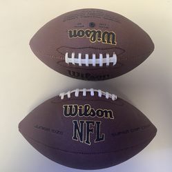 2 X WILSON NFL Super Grip Composite Football. Junior Size