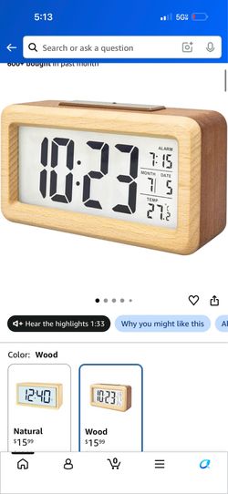 Digital Wooden Clock