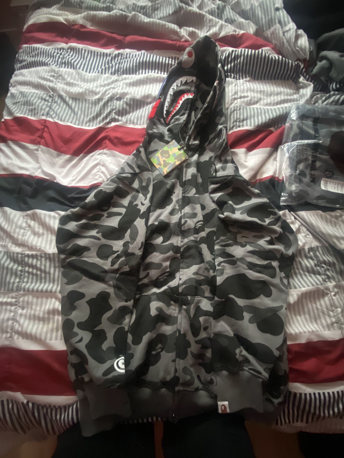 Grey Bape Hoodie