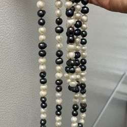 Iridescent Pearl Necklace From Hawaii