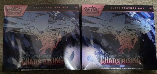 Pokemon TCG Chaos Rising ETB Elite Trainer Box Lot of 2 - New Sealed