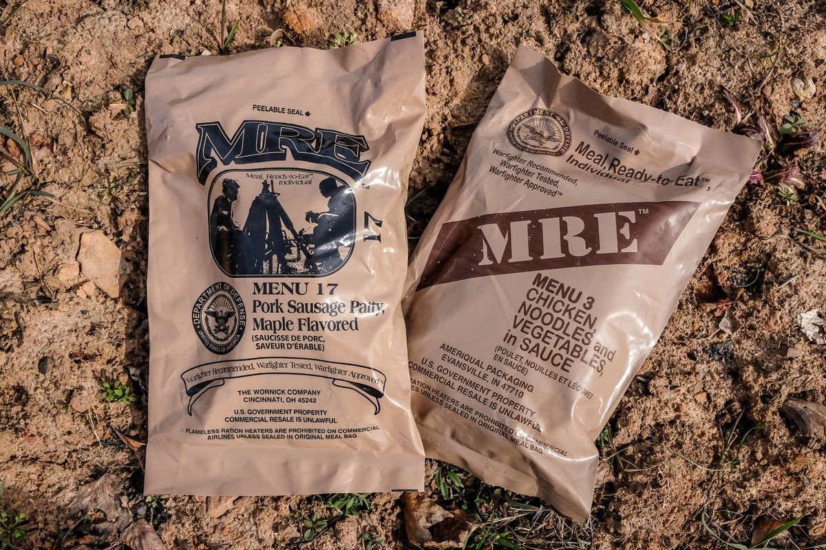 Old Military Rations Kit Authentic