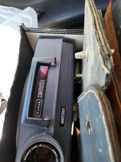 Kodak Carousel 750H Slide Projector w/ Leather Case Vintage Mid-Century Photo