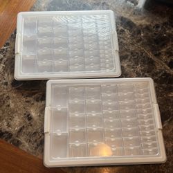 (2 Pack) Clear Plastic Craft Storage Organizer Boxes Beads Jewelry Findings Hardware