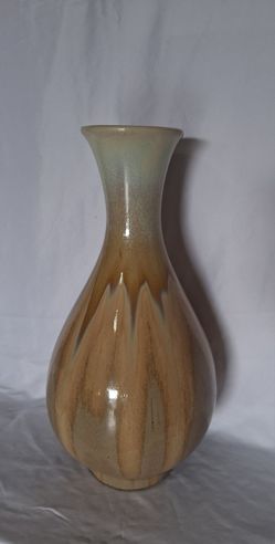 Vintage Studio Pottery Ceramic  Vase Brown & Beige.