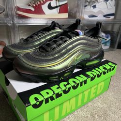 Size 10.5 - Nike Air Max 95/97 PE University of Oregon - Storm NEW! FAST!