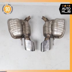 03-08 Mercedes R230 SL550 SL600 Exhaust Mufflers Muffler Tips Assembly OEM