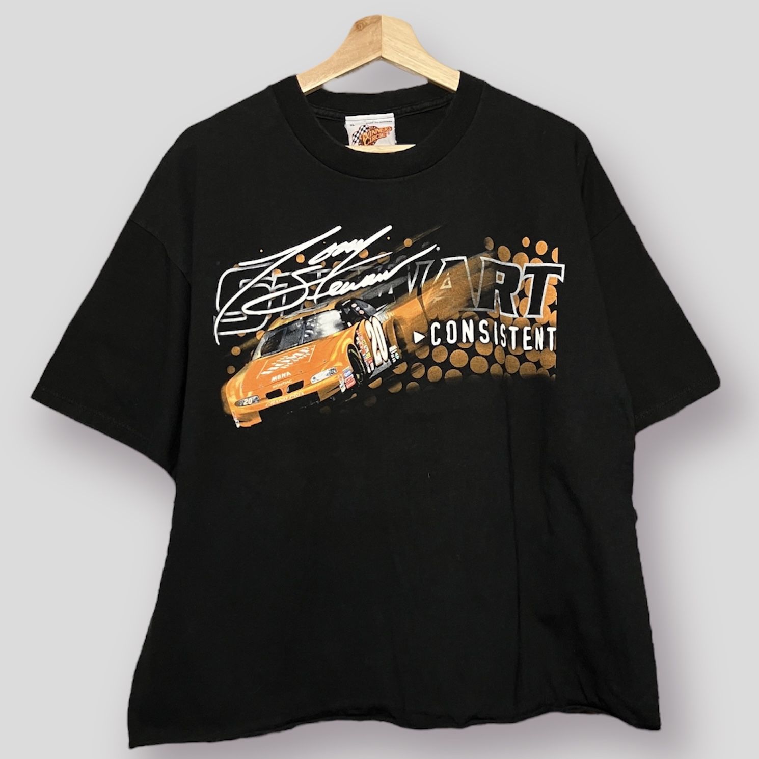 VINTAGE 2000s NASCAR CROPPED TEE SIZE X-LARGE