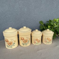 Vtg Treasure Craft Canisters 