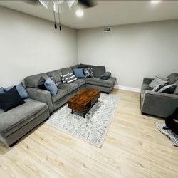 Sectional Sofa, Loveseat, and Ottoman