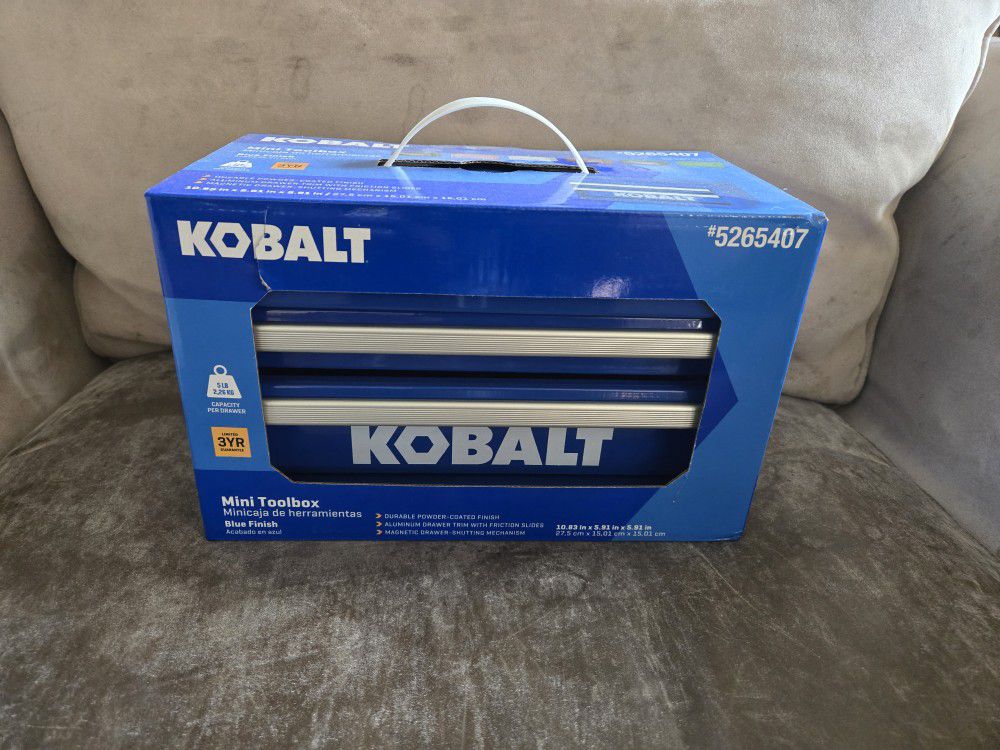 Kobalt Blue Mini Tool Box BRAND NEW