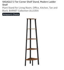 VASAGLE 5-Tier Corner Ladder Shelf