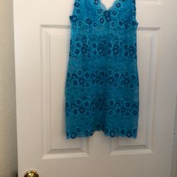 Sheerlike Lace Nightie In Shades Of Blue