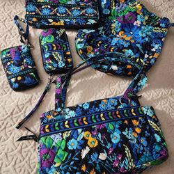 Vera Bradley 6pc Midnight Blues Suite $80