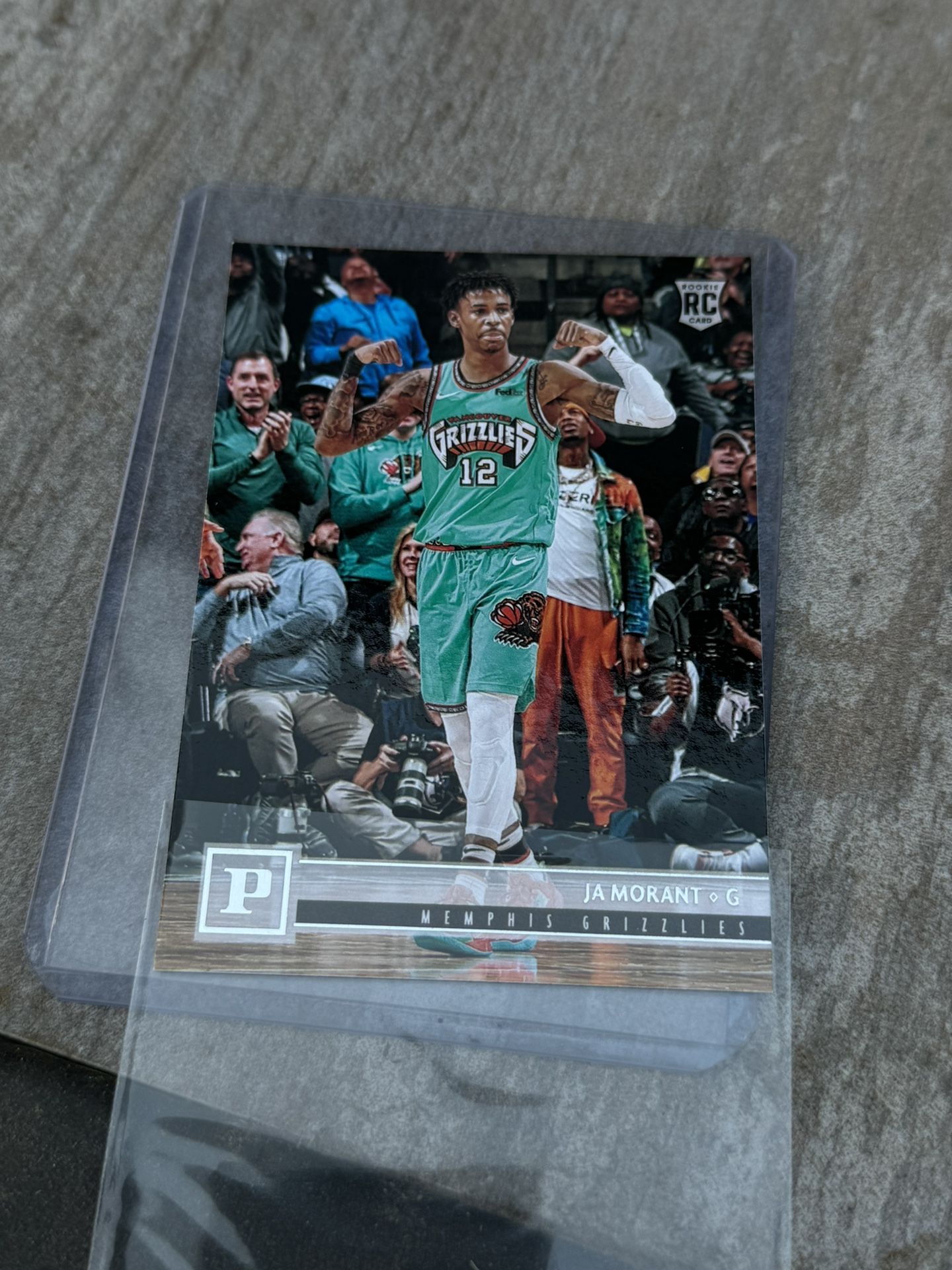 2019-20 popular Panini Chronicles #116 Ja Morant with Young Dolph in background