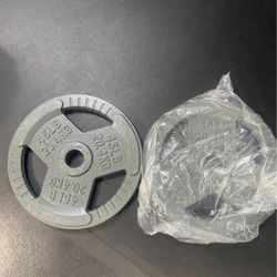 Pair of Cast Iron 45 LB Plates (2 Inches)