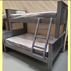Bunk Bed Twin XL/Queen Mattress Included 