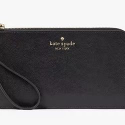 Kate Spade Medium L-Zip Wristlet Black