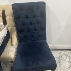 4 Navy Blue Chairs  $Cash ONLY