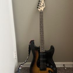 Fender Squire Stratocaster Bullet and Mustang II amp