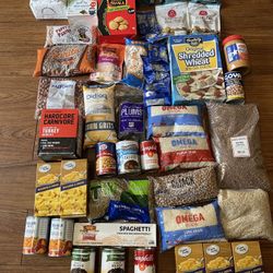 NOT FREE NOT EXPIRED.AllCoffe, Flour, Cookies ,Hazelnut,Food Cans,Tea,Dried Food,Plums&Cereal For $20