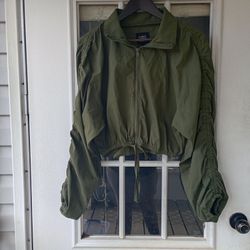 Almost famous green jacket light weight Sz L