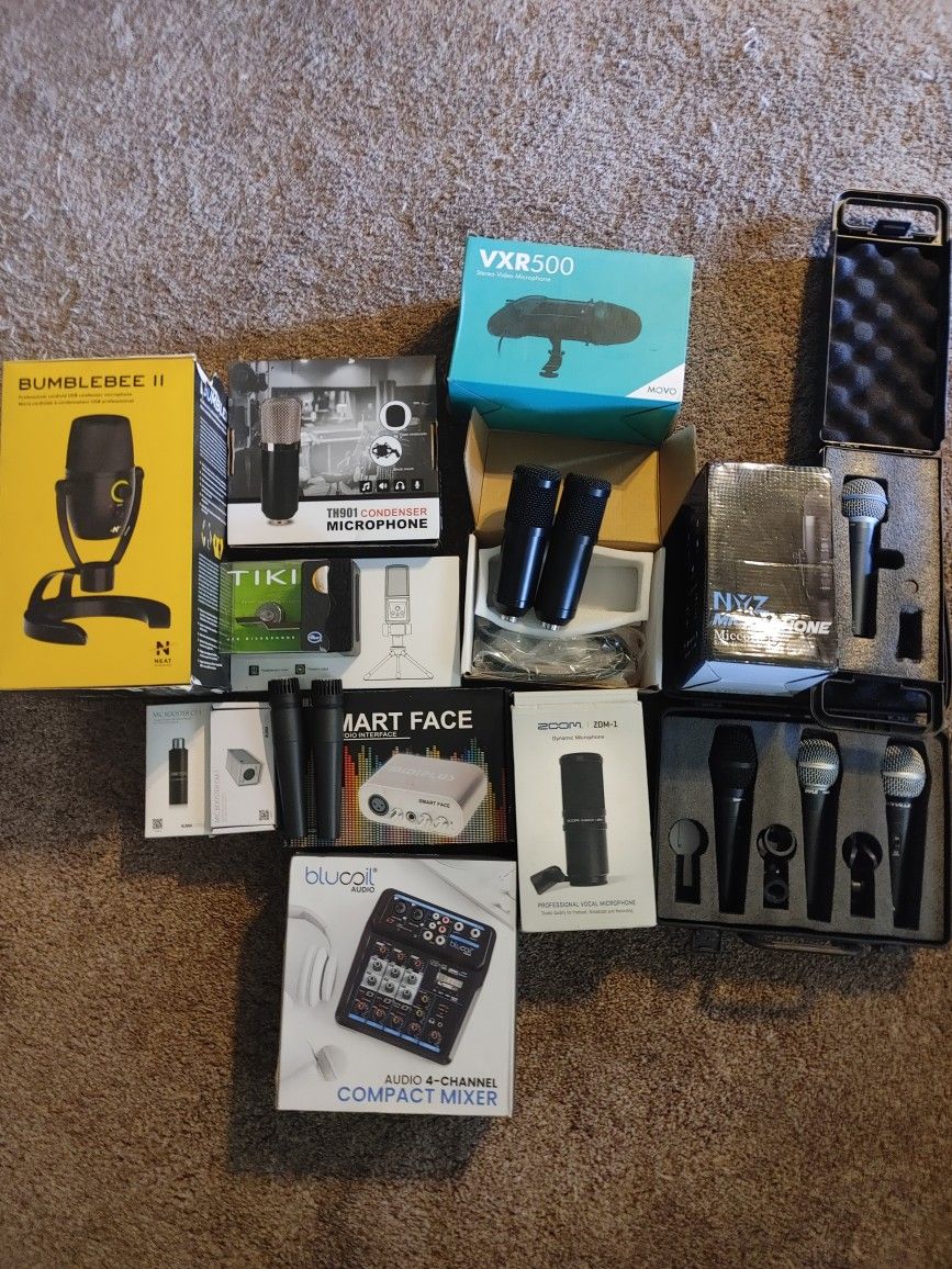 MAKE OFFER New Home Studio Microphones, Audio Interfaces, Mixers, Etc.