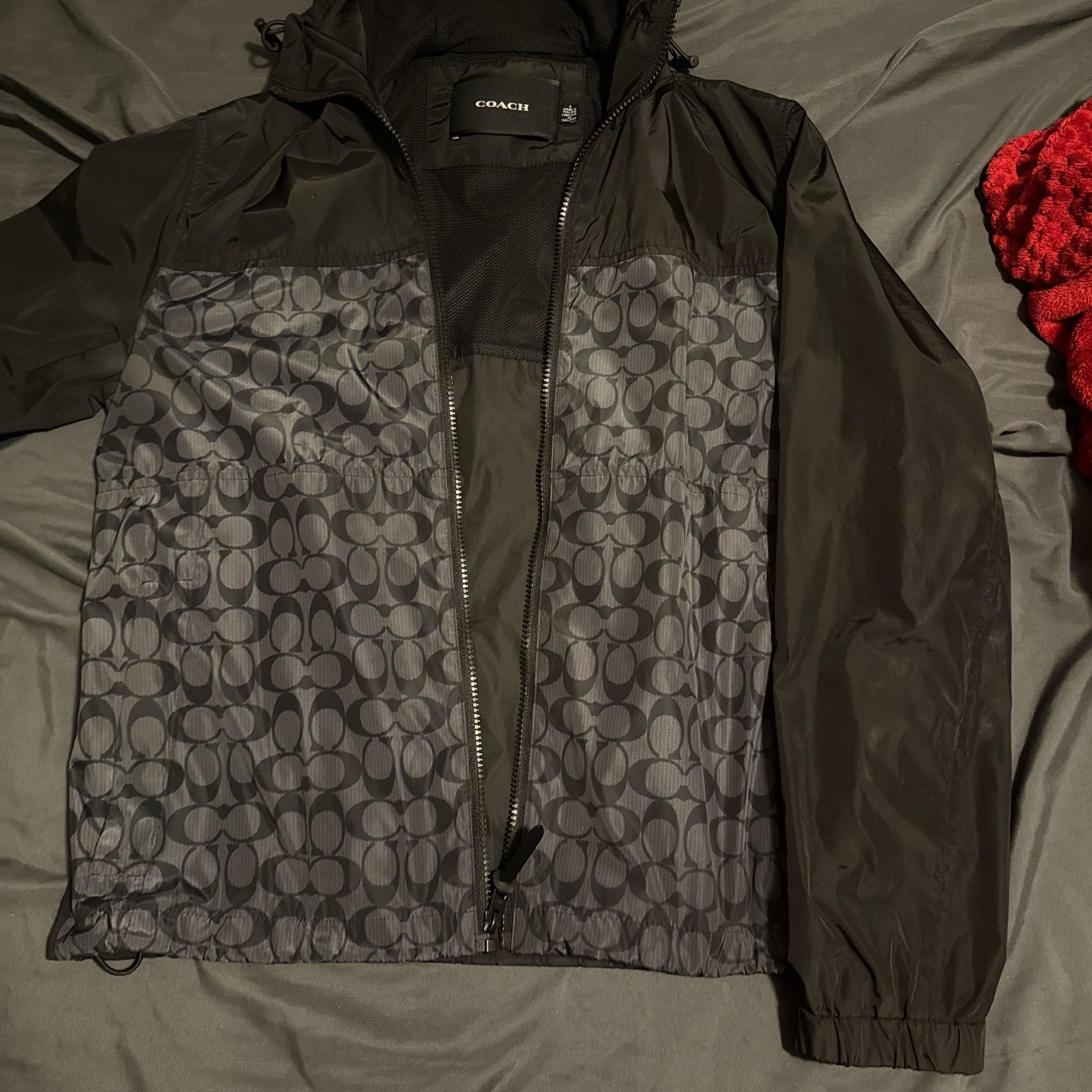 black Coach windbreaker