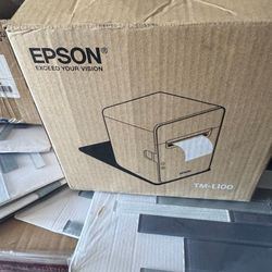 ​[Set of 2] New Epson TM-L100 Liner-Free Thermal Label Printers - Open Box