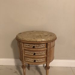 Vintage Marble End Side Table