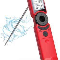 Meat Thermometer Digital Instant Read for Grilling, High Accuracy ±1% ℉, Backlit Screen with Auto Wake/Sleep, Customized Mode Food Thermometer for Coo