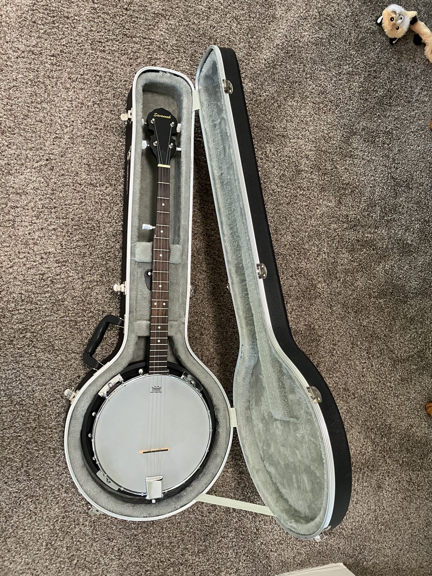 Savannah five string banjo resonator with hard case made in USA
