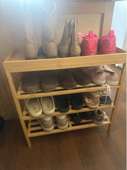 Wooden Shoe Rack